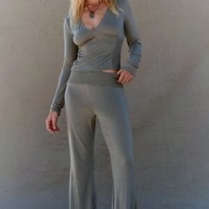 Free People Free-est Julienne Green Pant Set NWT Size Medium Sold Out